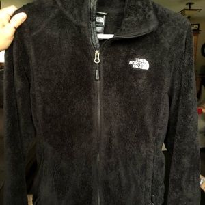 Black Fluffy North Face